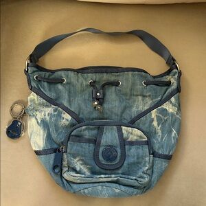Kipling blue Tie-Dye Blue Shoulder Bag